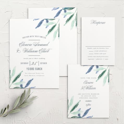 Olive Leaves Wedding Invitations