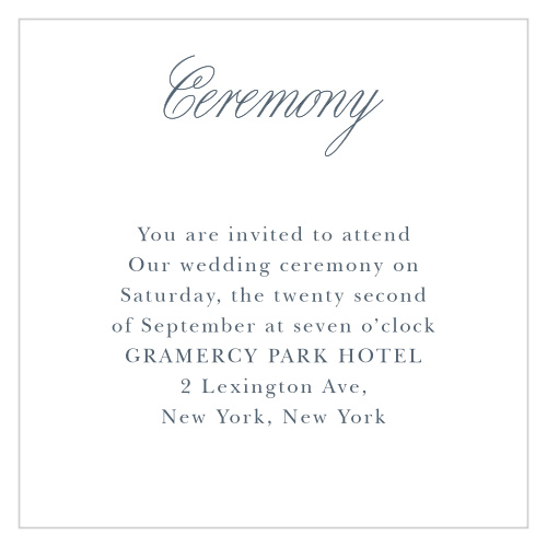 Ensure that your cards are as simple, elegant, and beautiful as your ceremony with our Olive Leaves Ceremony Cards.