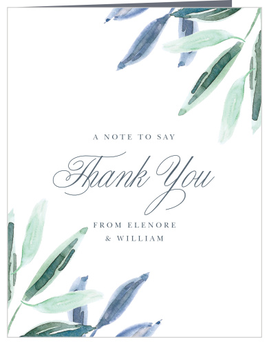 Olive Leaves Wedding Thank You Cards