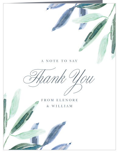 Share your gratitude for your guests with our beautiful Olive Leaves Wedding Thank You Cards.