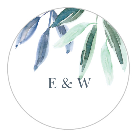 Olive Leaves Wedding Stickers