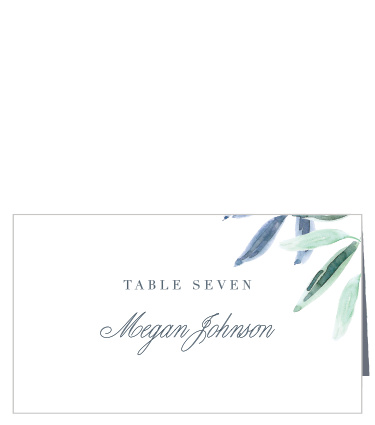 Guarantee that all of your guests know exactly where they'll be seated with our Olive Leaves Place Cards.