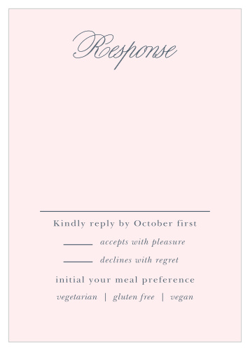With the Melodious Melanie Response Cards you will be able to keep track of all the guests that plan on attending your wedding.