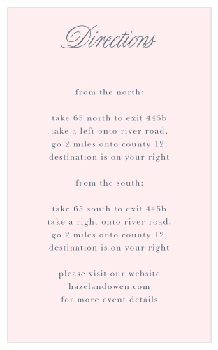 Make sure your guests know the best routes to get to your wedding using the Melodious Melanie Direction Cards.