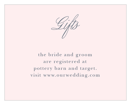 Make sure your guests know your registry details using the Melodious Melanie Registry Cards.