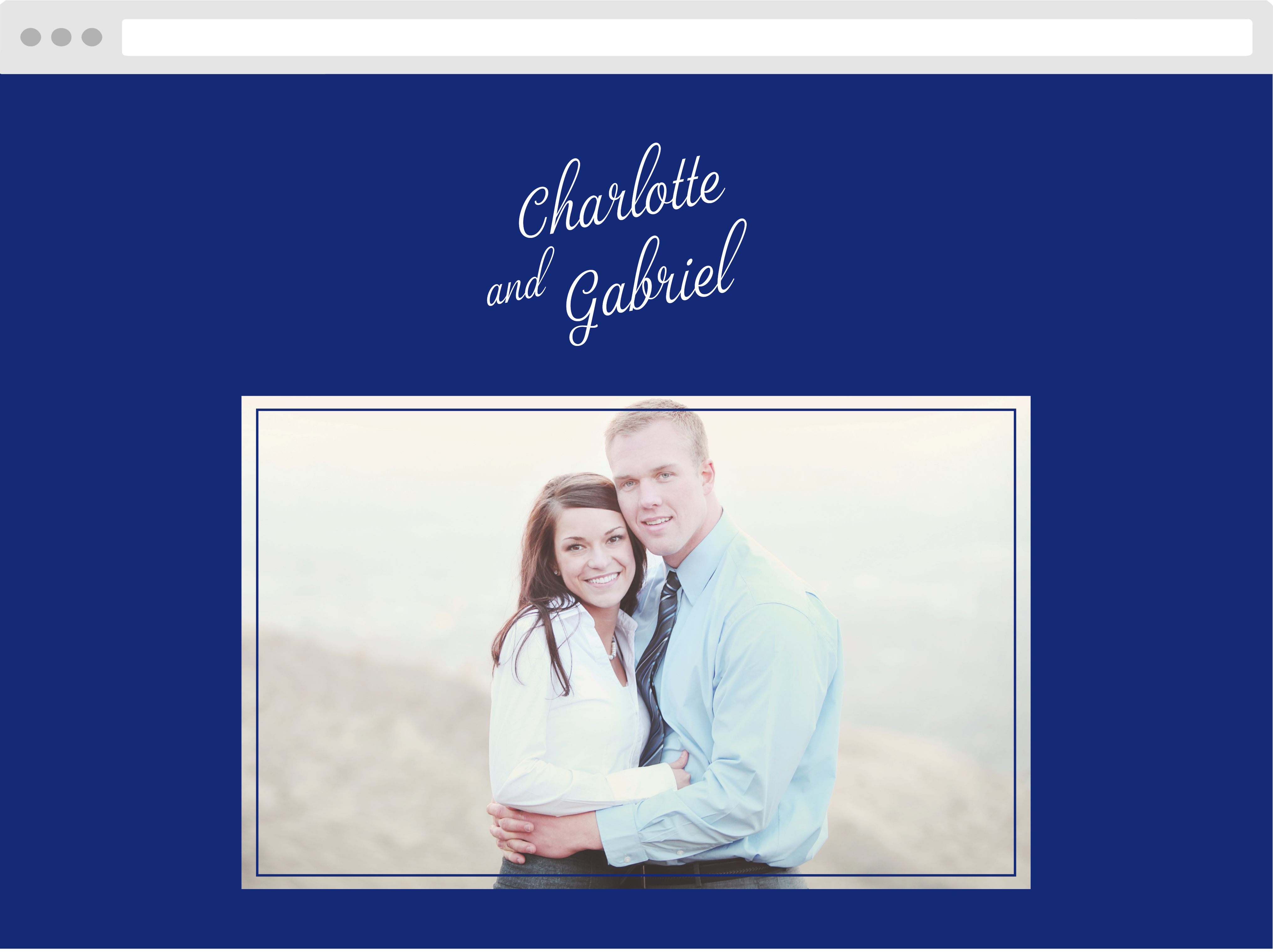 Script Emblem Wedding Website
