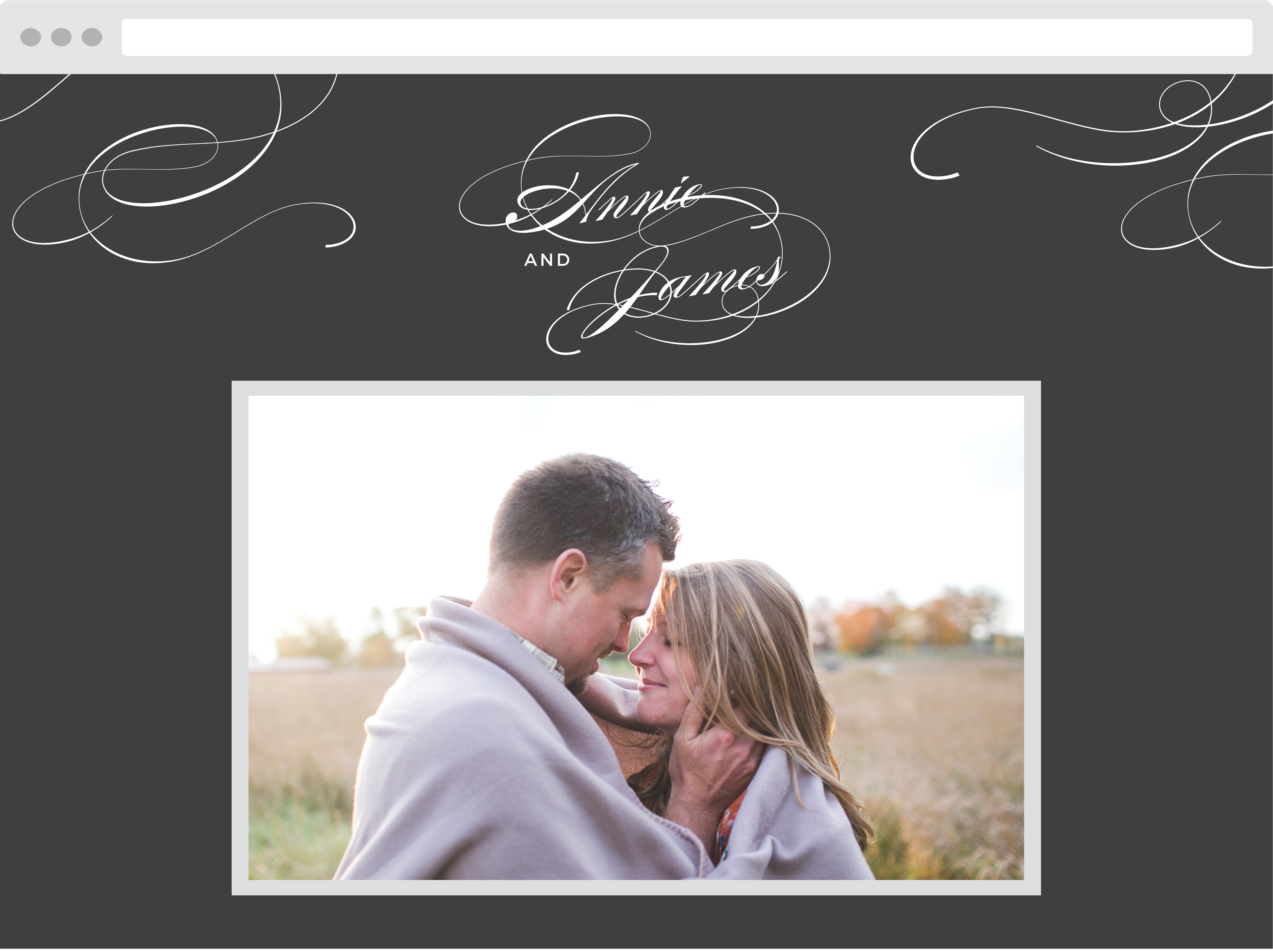 Swirling Simplicity Wedding Website