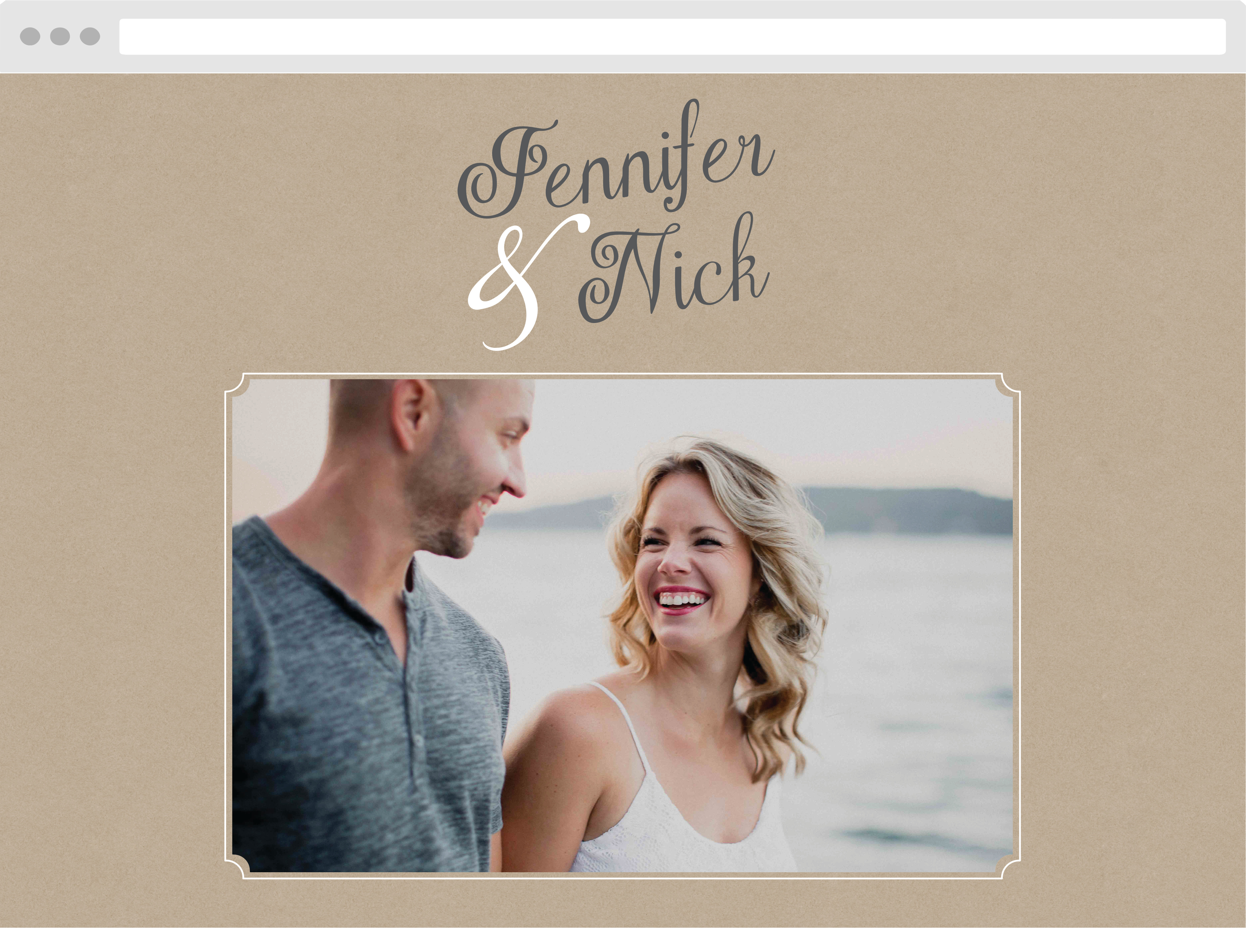 Elegant Kraft Wedding Website