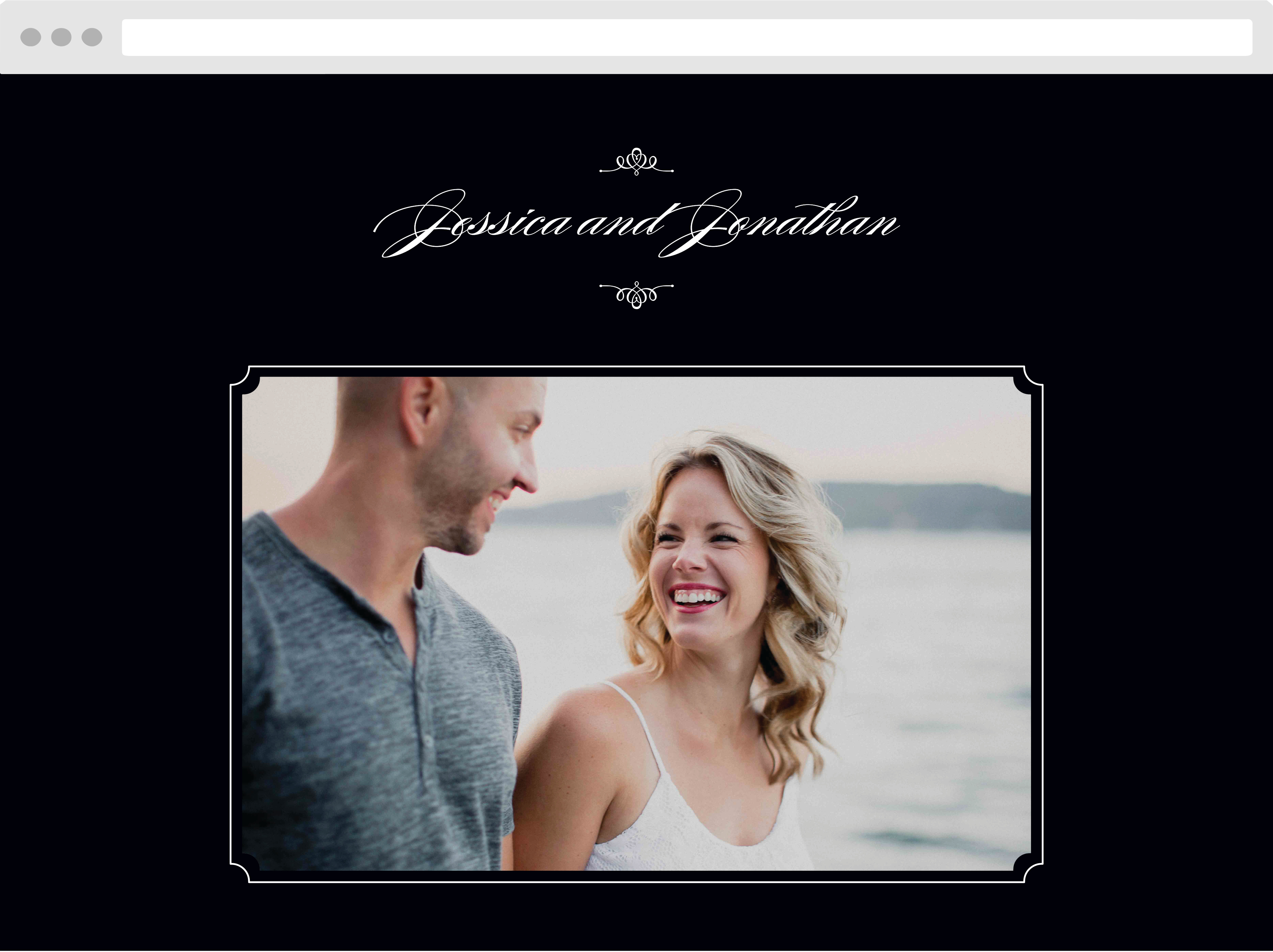 Elegant Script Wedding Website