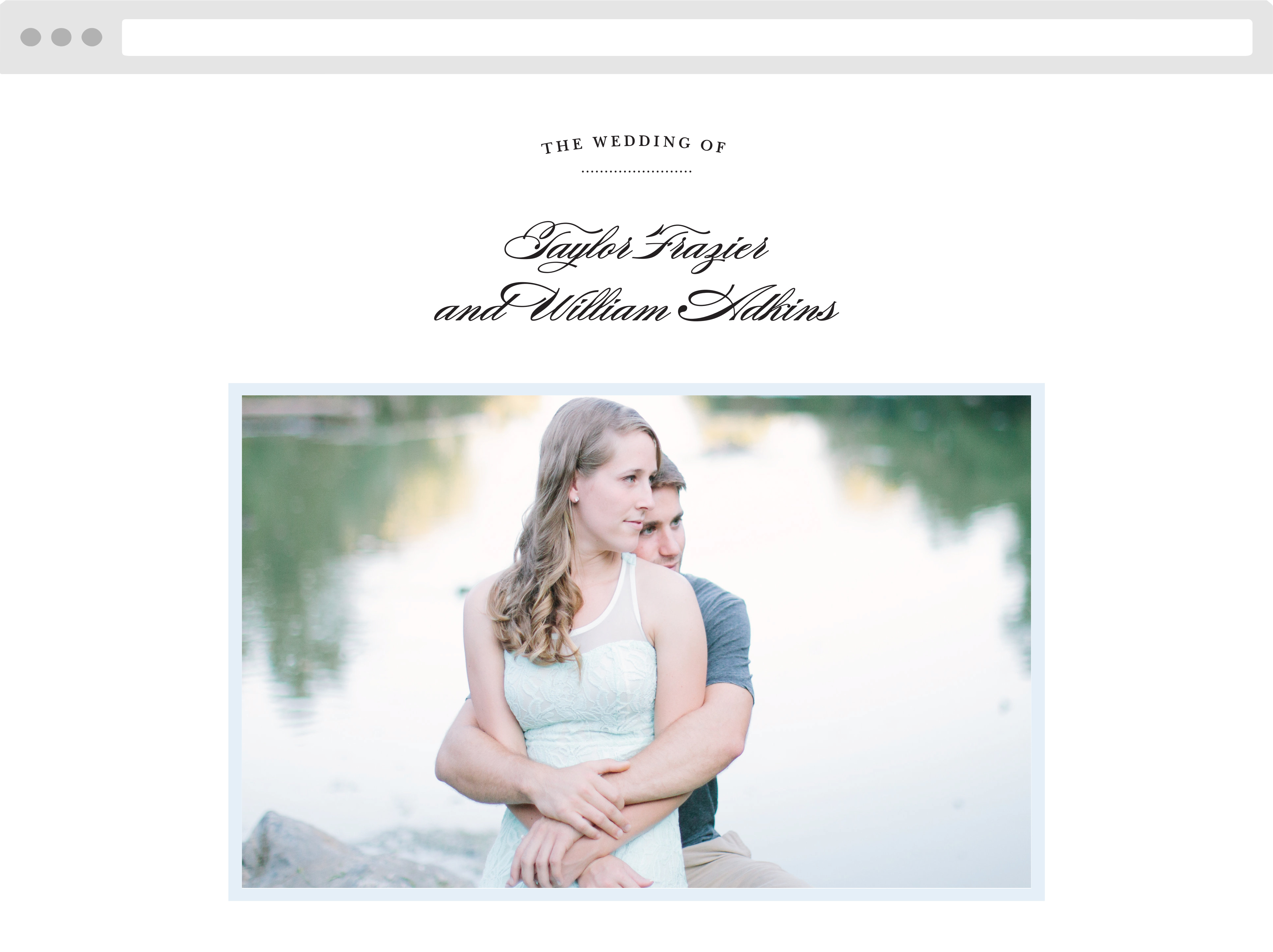 Elegant Vintage Wedding Website