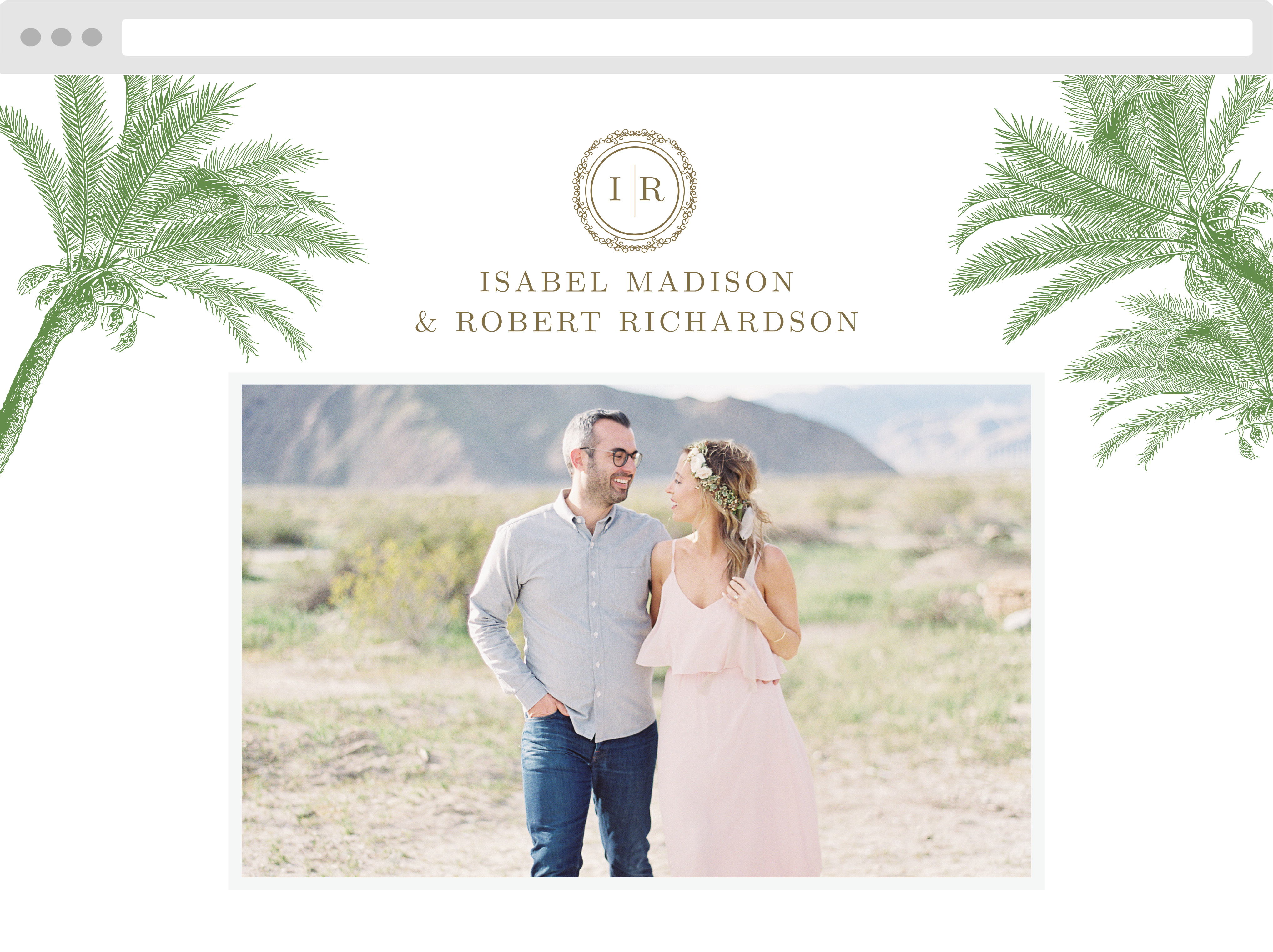 Caribbean Palm Wedding Website