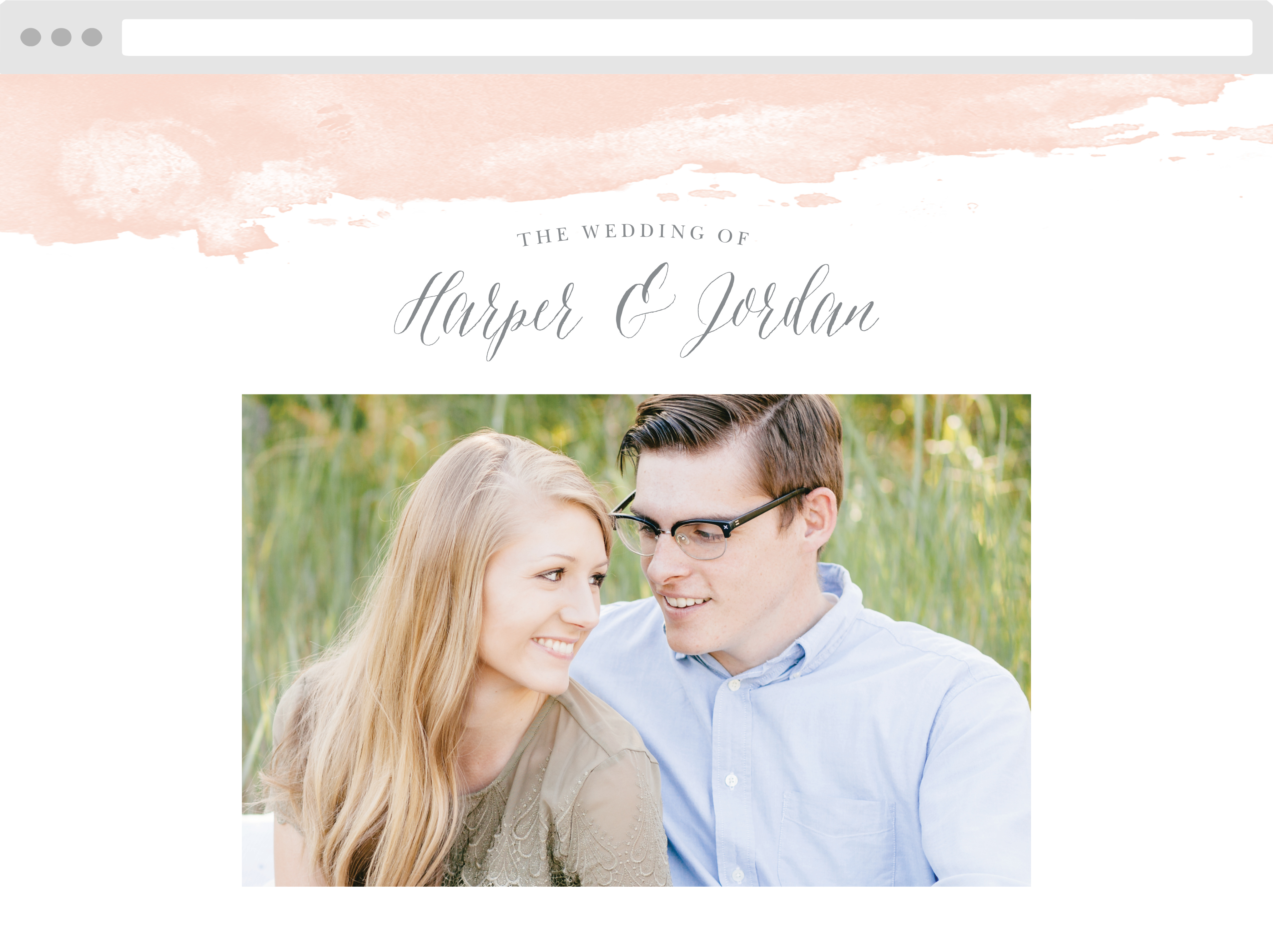 Dip Dye Wedding Website