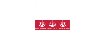 Our Royal Crown Belly Band is the perfect compliment to the Royal Crown, or any other invitation set.