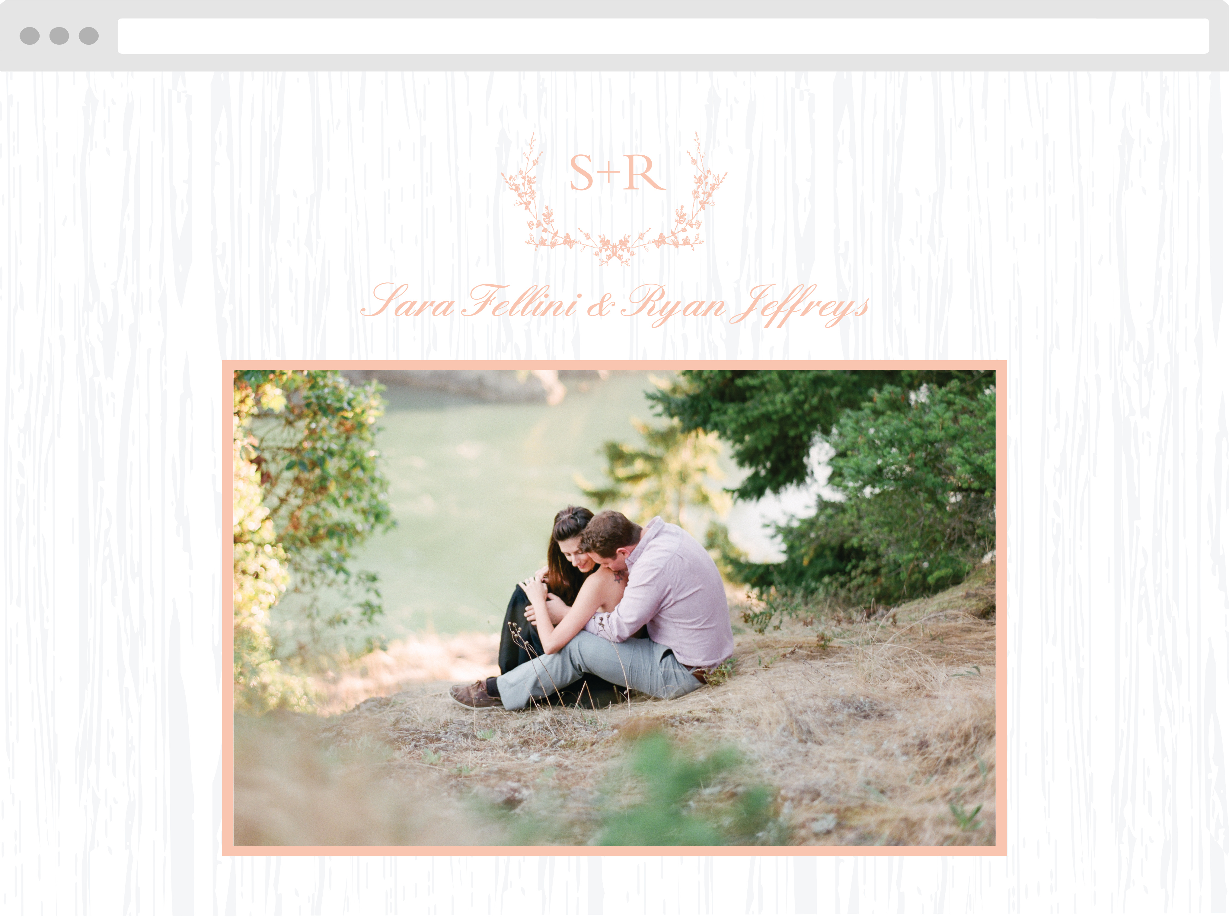 Rustic Wreath Wedding Website