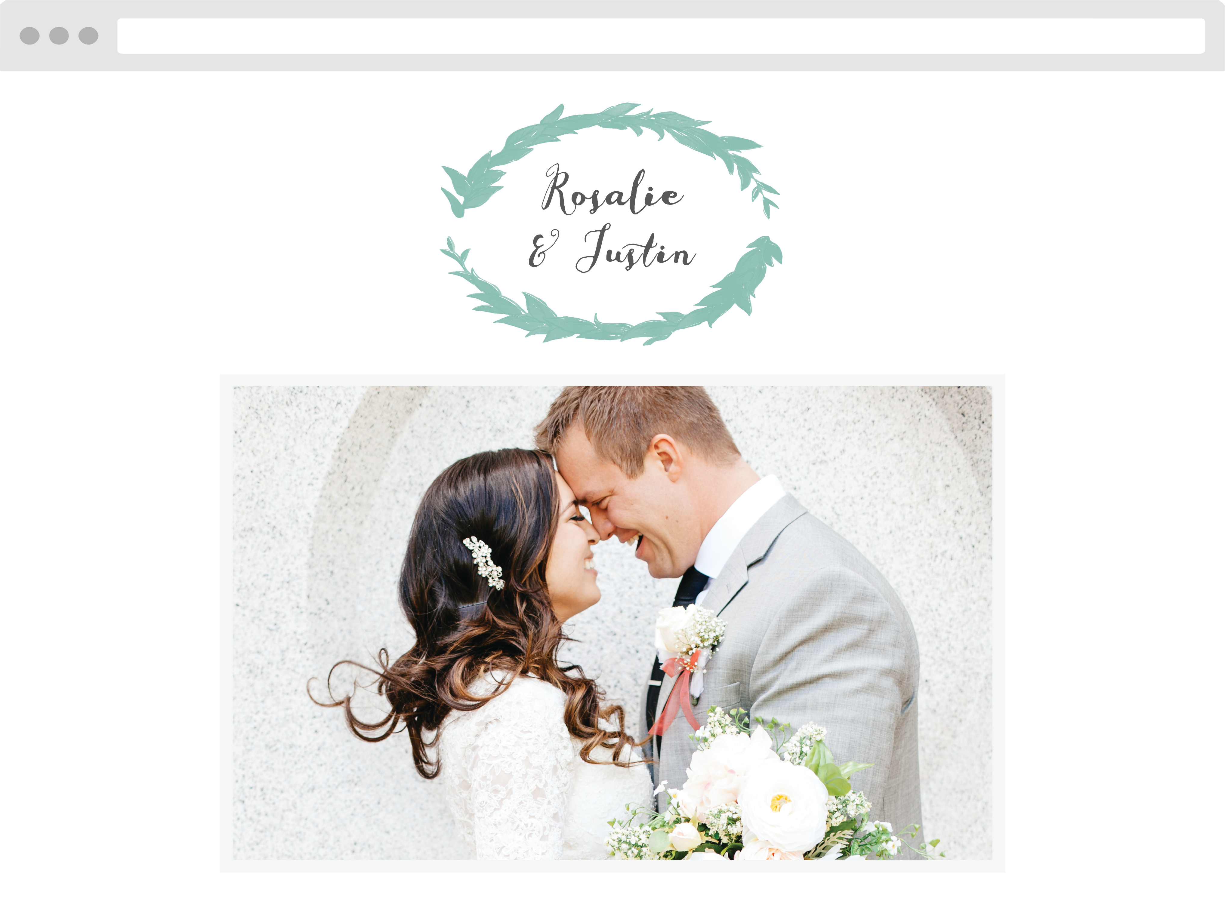 Leafy Love Wedding Website