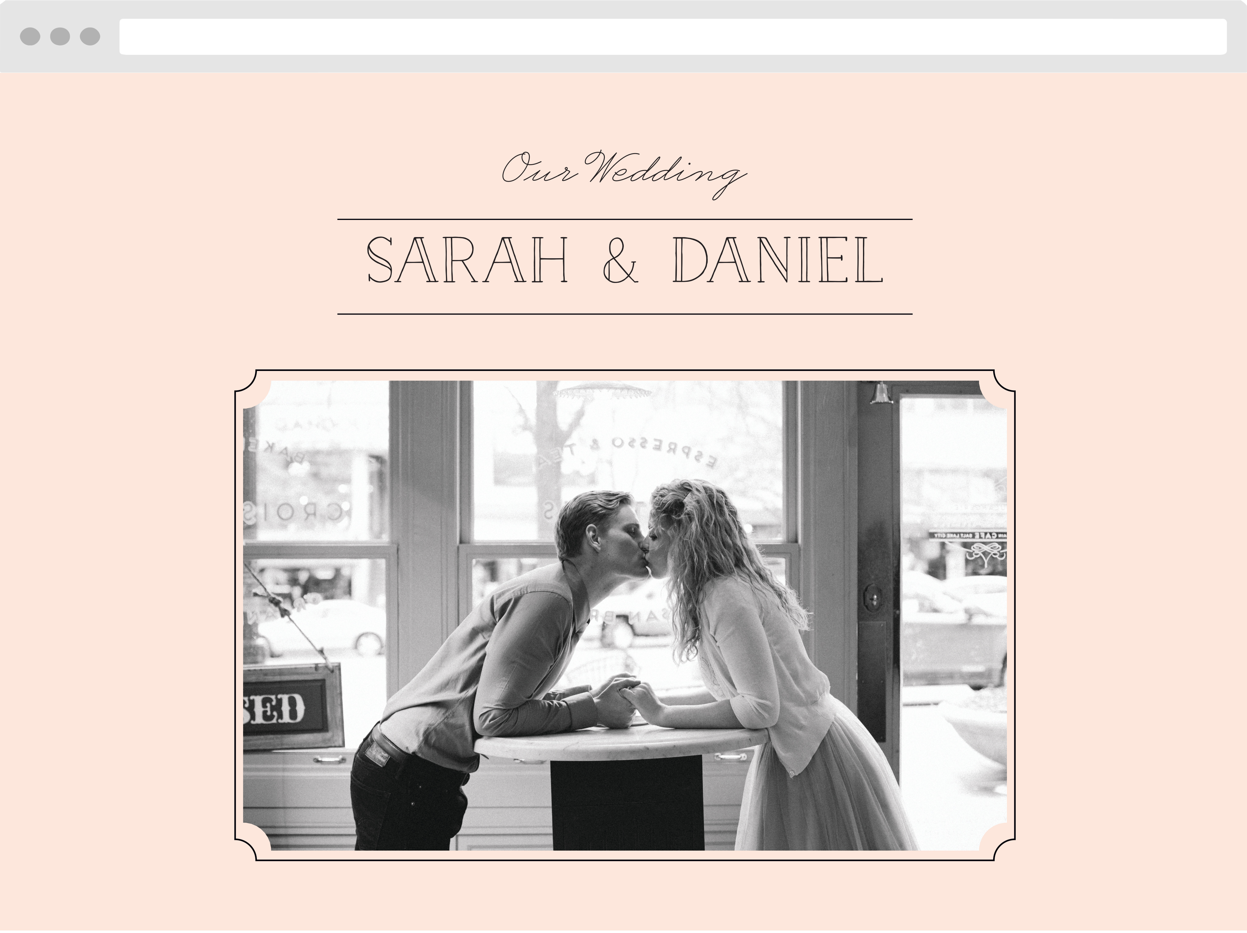 Type Frame Wedding Website