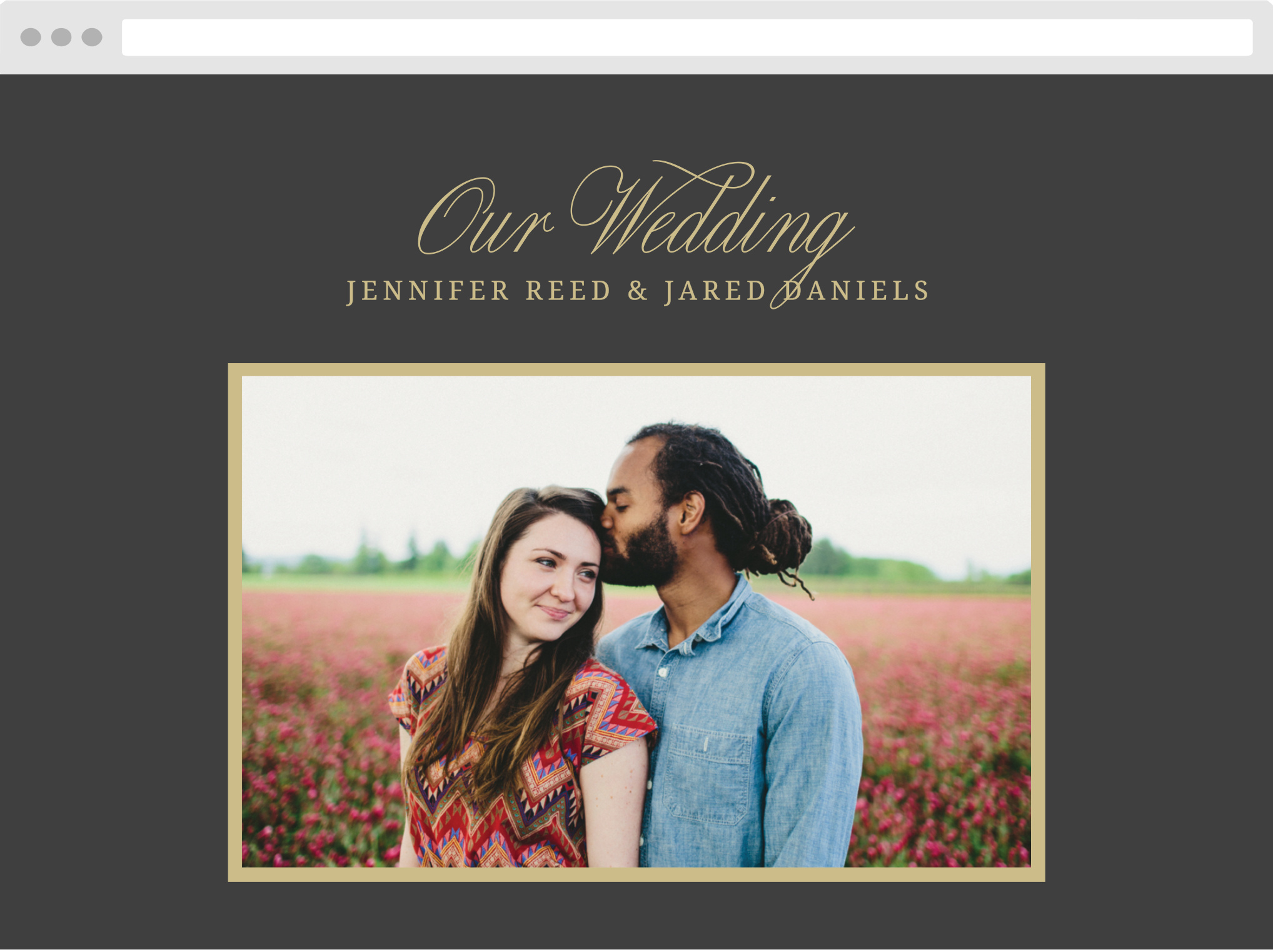 Even though marriage is an old and time-honored tradition, make your wedding website modern and current with the Modern Forever Wedding Website!