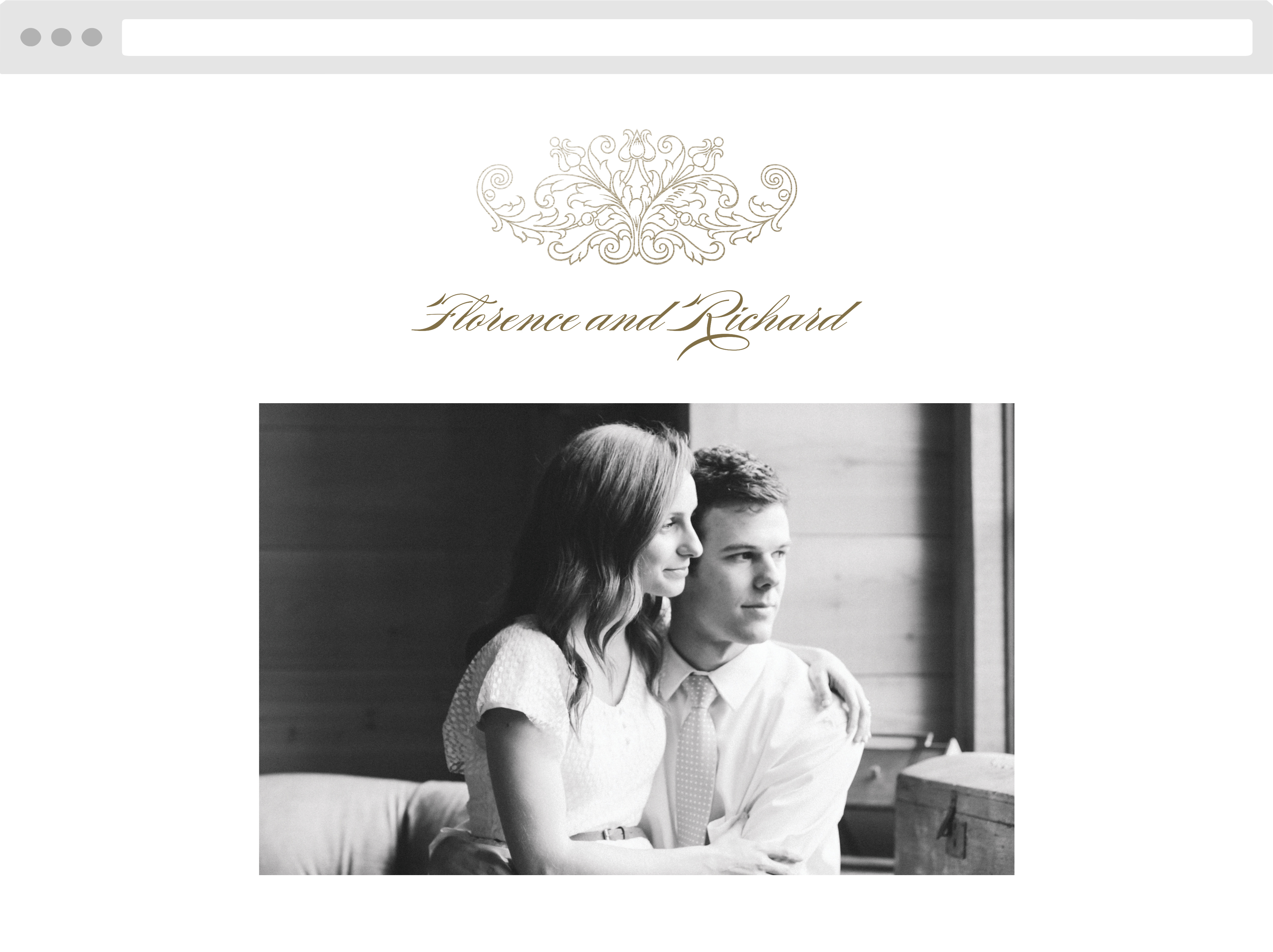 Vintage Damask Wedding Website