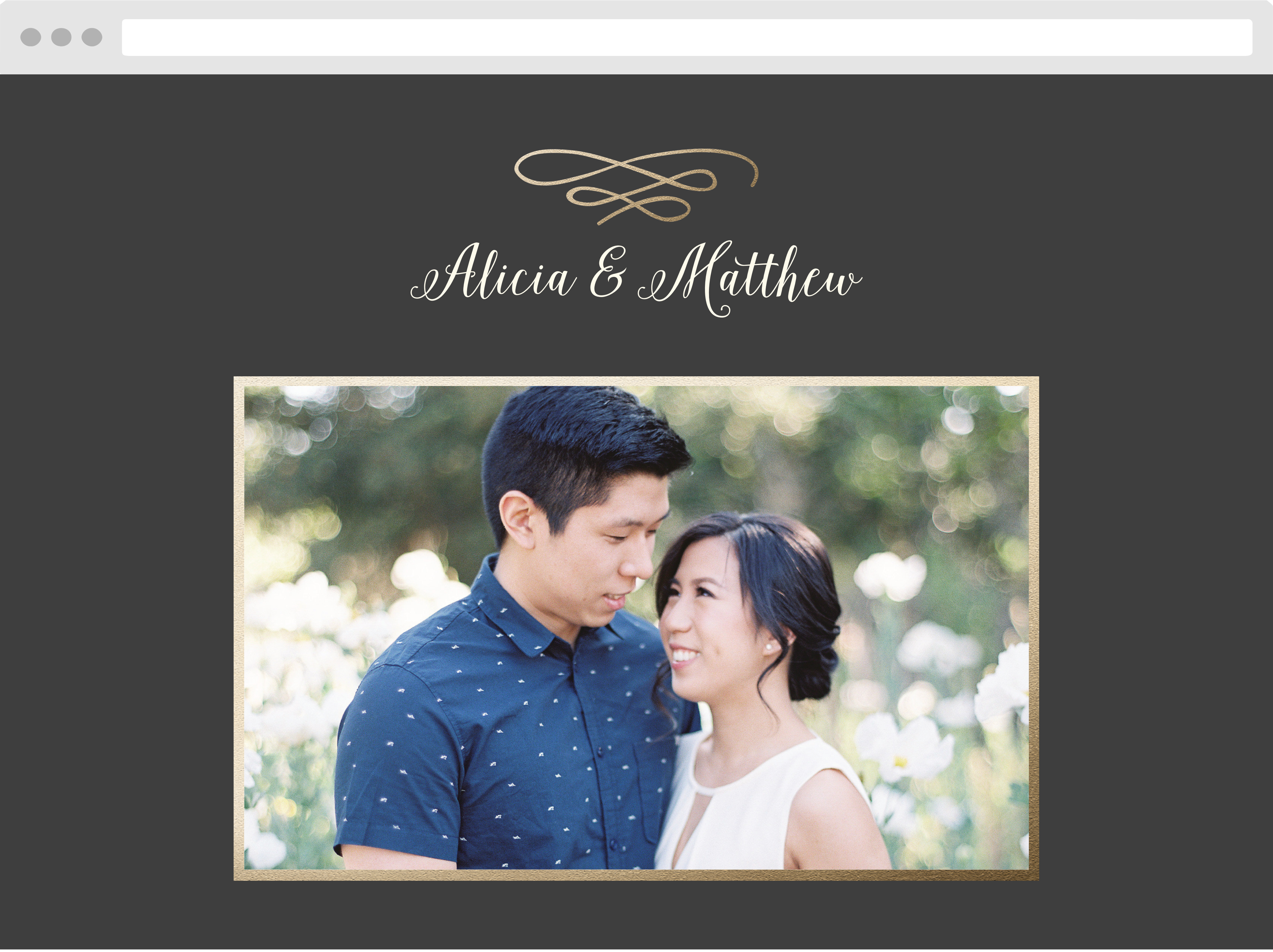Whimsical Calligraphy Wedding Website