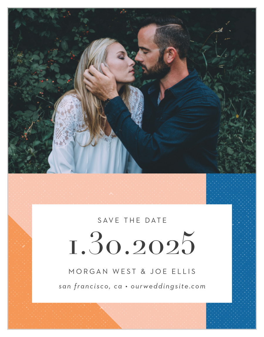 Angular Color Save the Date Cards