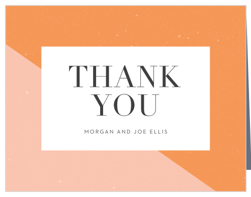 Share your gratitude with your guests using our beautiful Angular Color Wedding Thank You Cards.