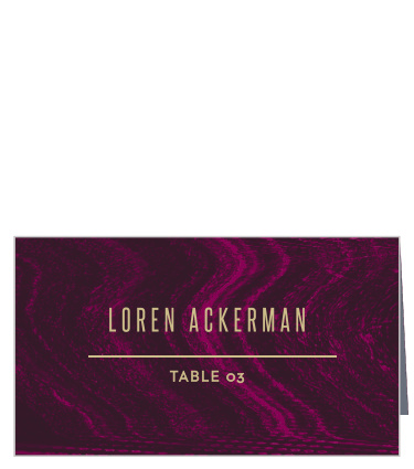 Vibrant purples ensure that our Lipstick & Louvre Place Cards stand out brightly on the table, while the shining pseudo-gold print draws your guests to their names like a beacon.