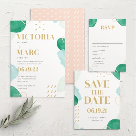 Sea Breeze Collage Wedding Invitations