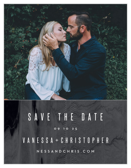Museum Muse Save-the-Date Cards are a gorgeous way to ensure that your most cherished friends and family mark their calendars well in advance of your special day.