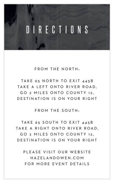 Guarantee that your guests can find your dream venue, no matter where it is, with our beautiful Museum Muse Direction Cards.