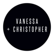 Museum Muse Wedding Stickers exist on a sheer black background, contrasted by the clean white text that spells out your names.