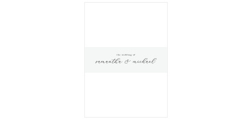 Our Stacked Photo Wedding Belly Bands are the perfect complement to the Stacked Photo or any other invitation set.