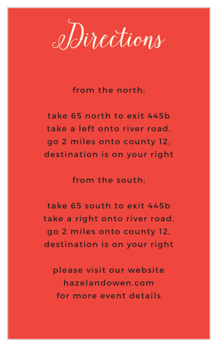 Guide your guests to the location of your wedding venue with our gorgeous Beach Geek Direction Cards.