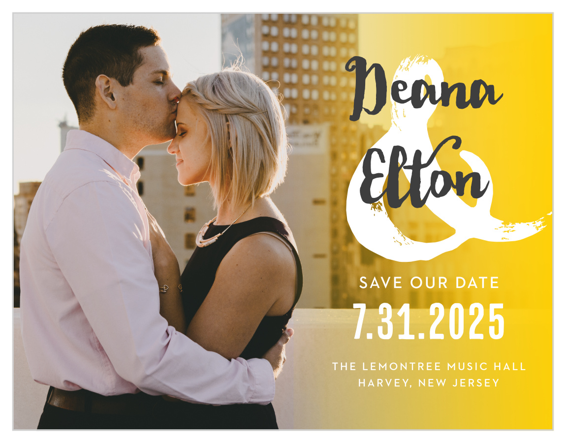 Big Ampersand Save the Date Cards