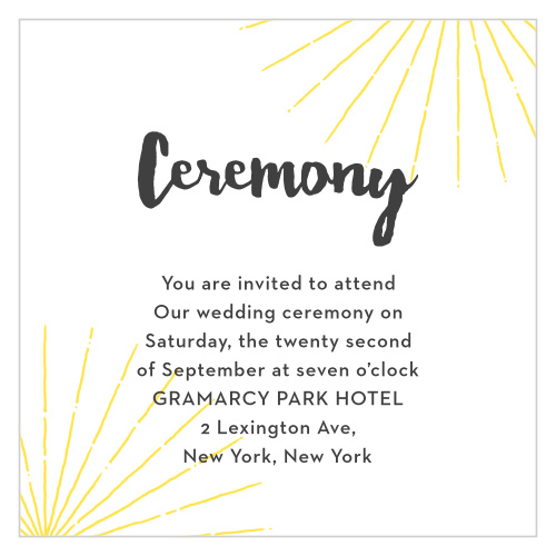 Our beautiful Big Ampersand Ceremony Cards are perfect for the smaller, more intimate ceremony that you have in mind.