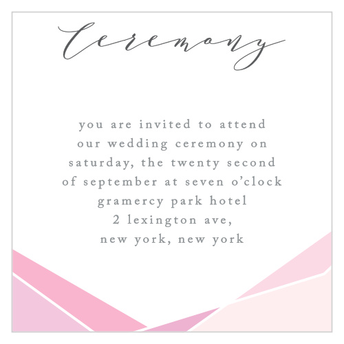 Surround yourself with the people you cherish most on your wedding day with our Playful Lines Ceremony Cards.