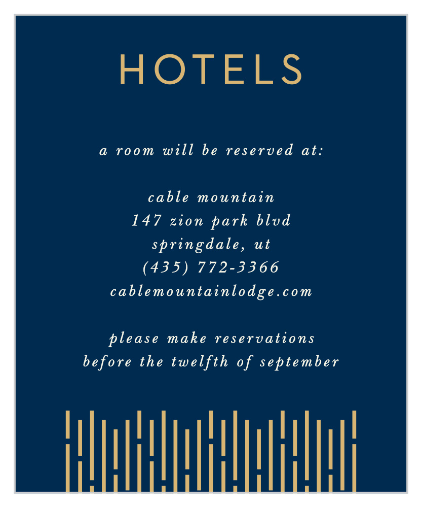 Lovely Lines Accommodation Cards