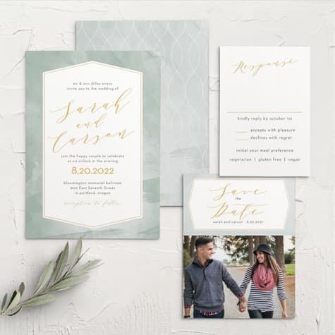 Blushing Love Wedding Invitations
