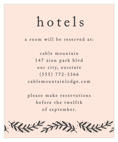 Perfectly Personalized Accommodation Cards
