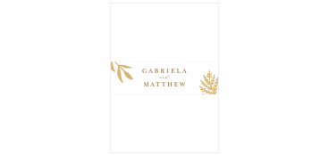 Wrap your entire wedding suite in our glittering Autumn Leaves Wedding Belly Bands!