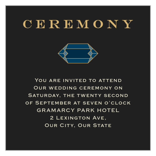 Gem Prism Ceremony Cards are perfect for the smaller, more intimate ceremony that you've always wanted.