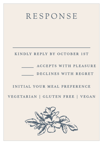 Our stunning Soft Morning Response Cards ensure that you can prepare for and address each of your guest's individual needs.