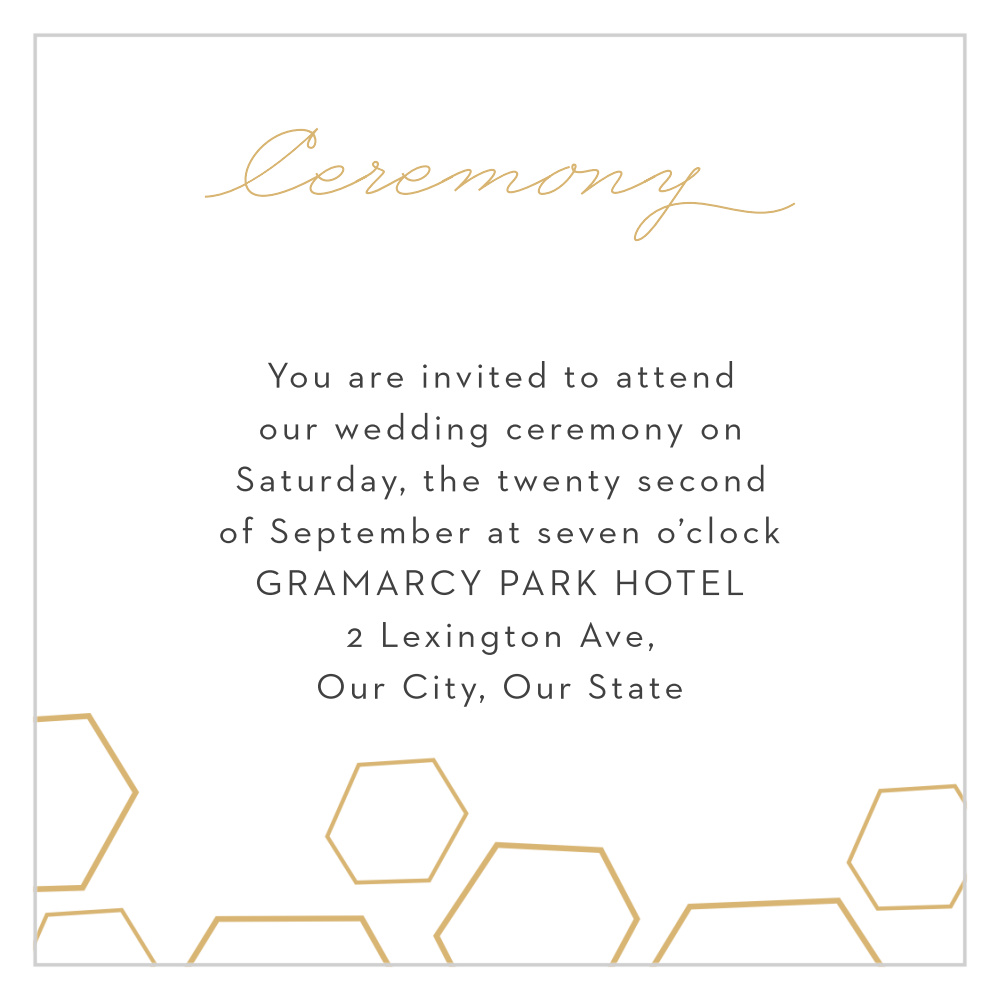 Geometric Watercolor Ceremony Cards