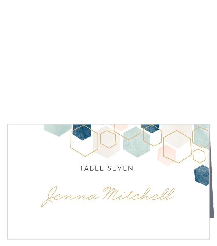 Geometric Watercolor Place Cards
