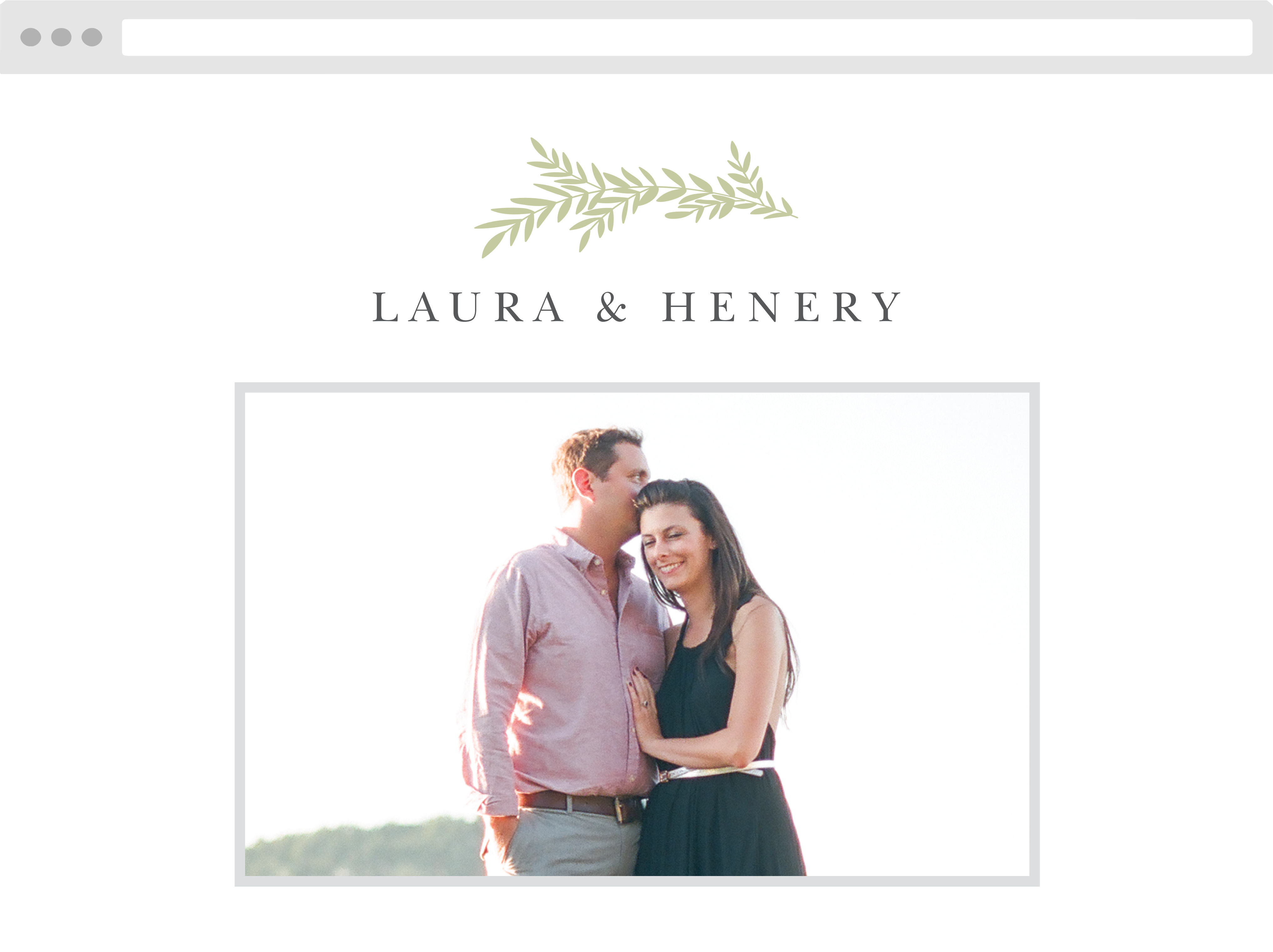 Blissful Boughs Wedding Website