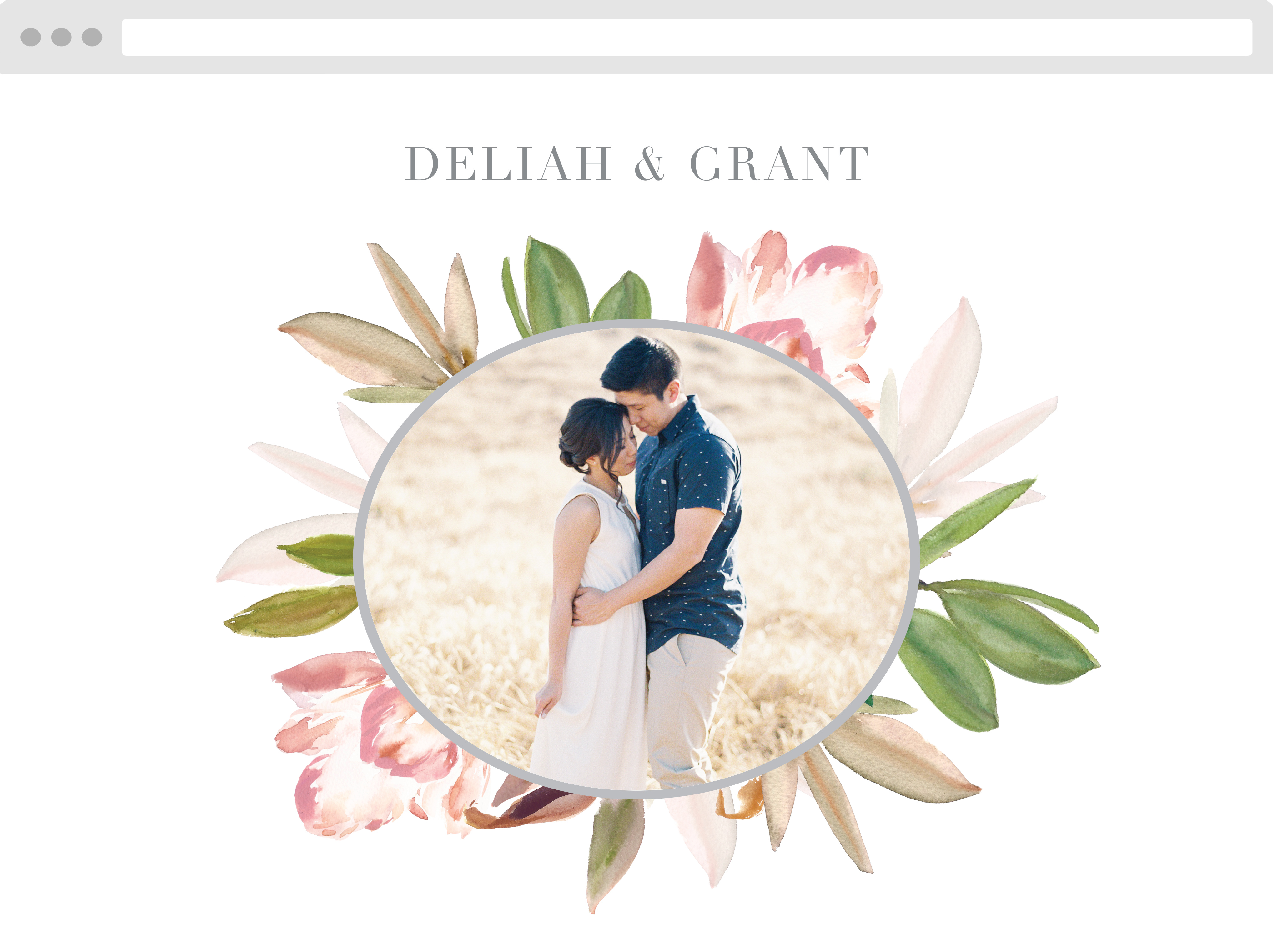 Darling Watercolor Wedding Website