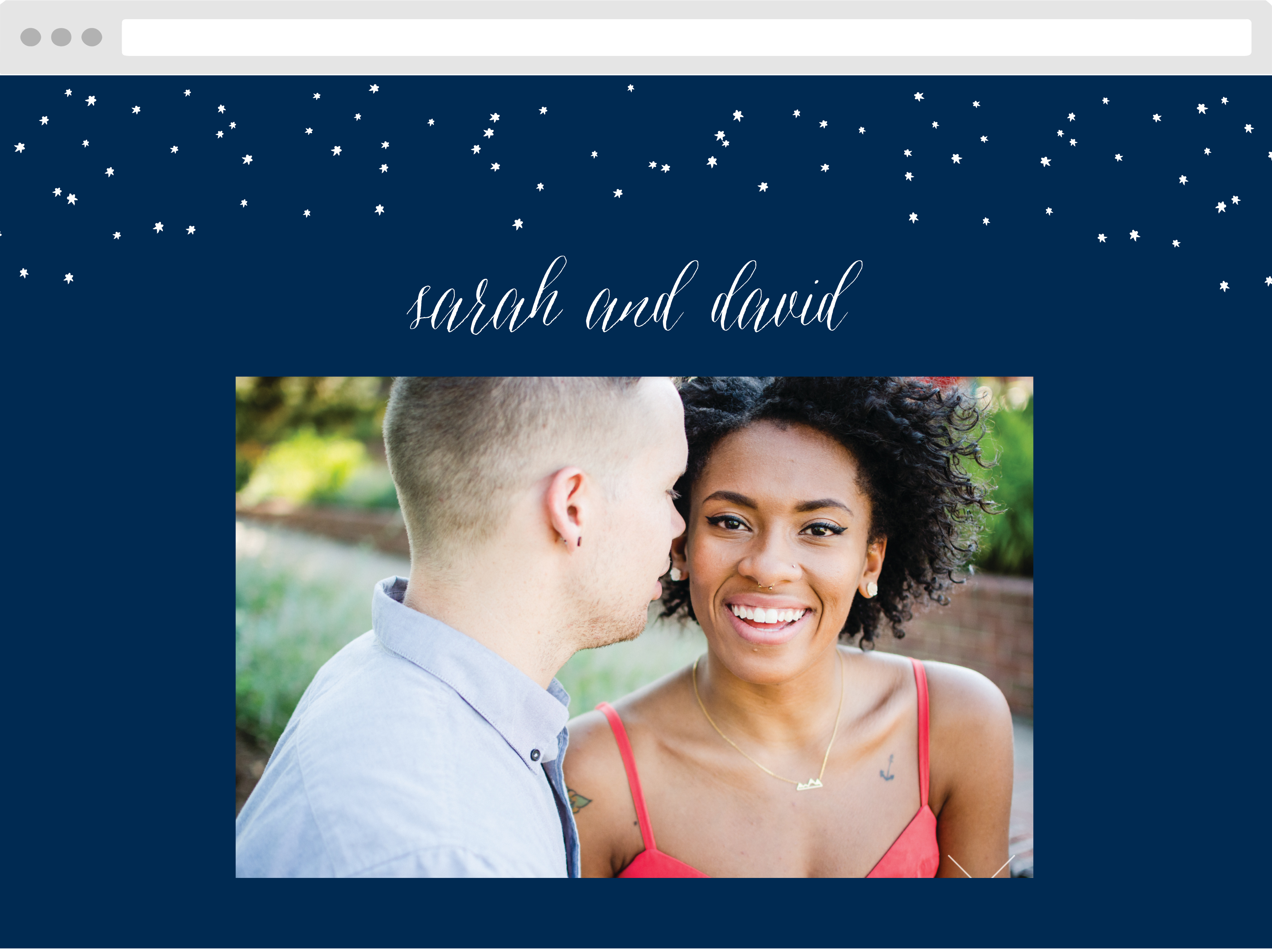 Beautiful Night Wedding Website