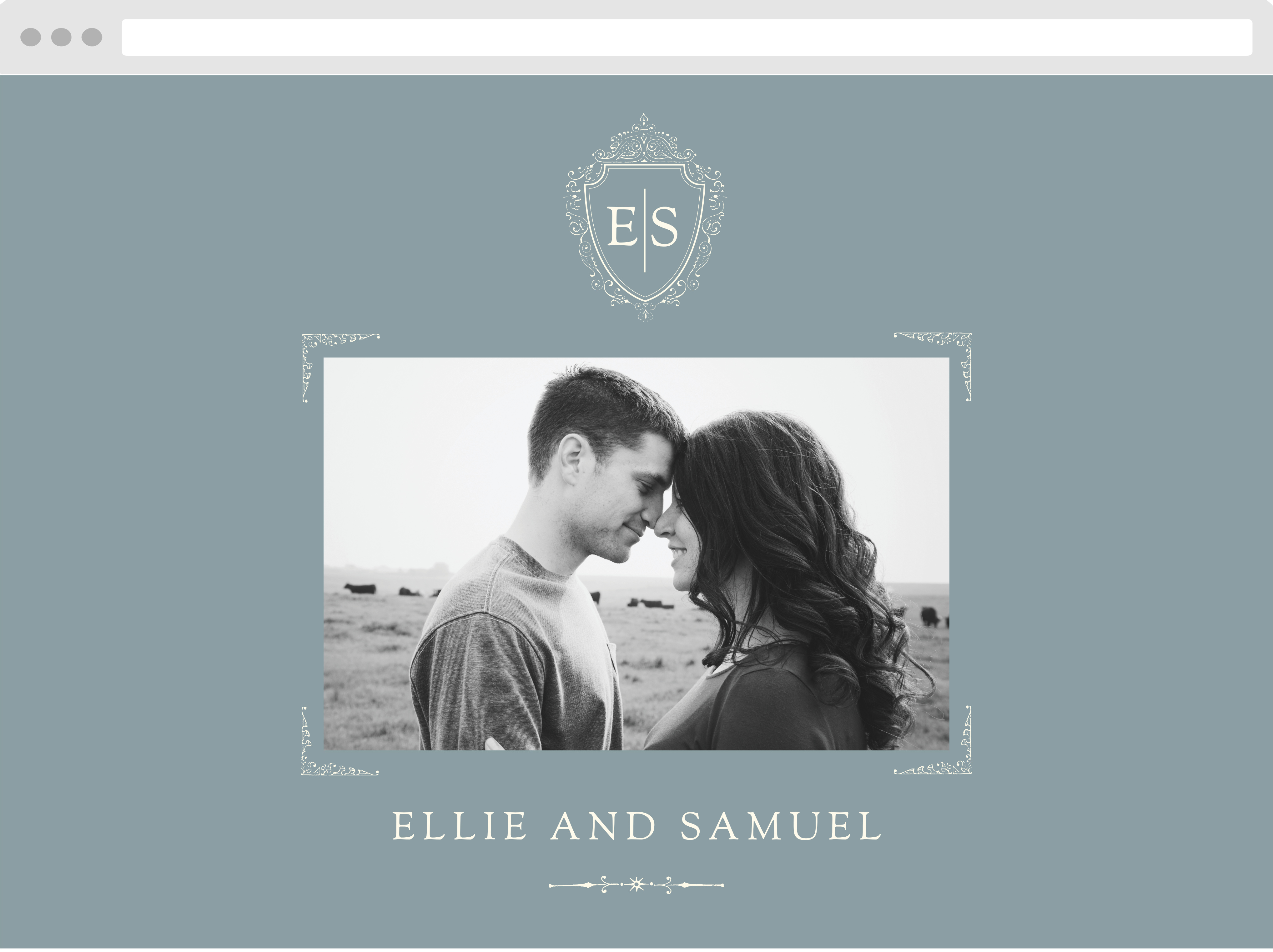 Scrolling Monogram Wedding Website