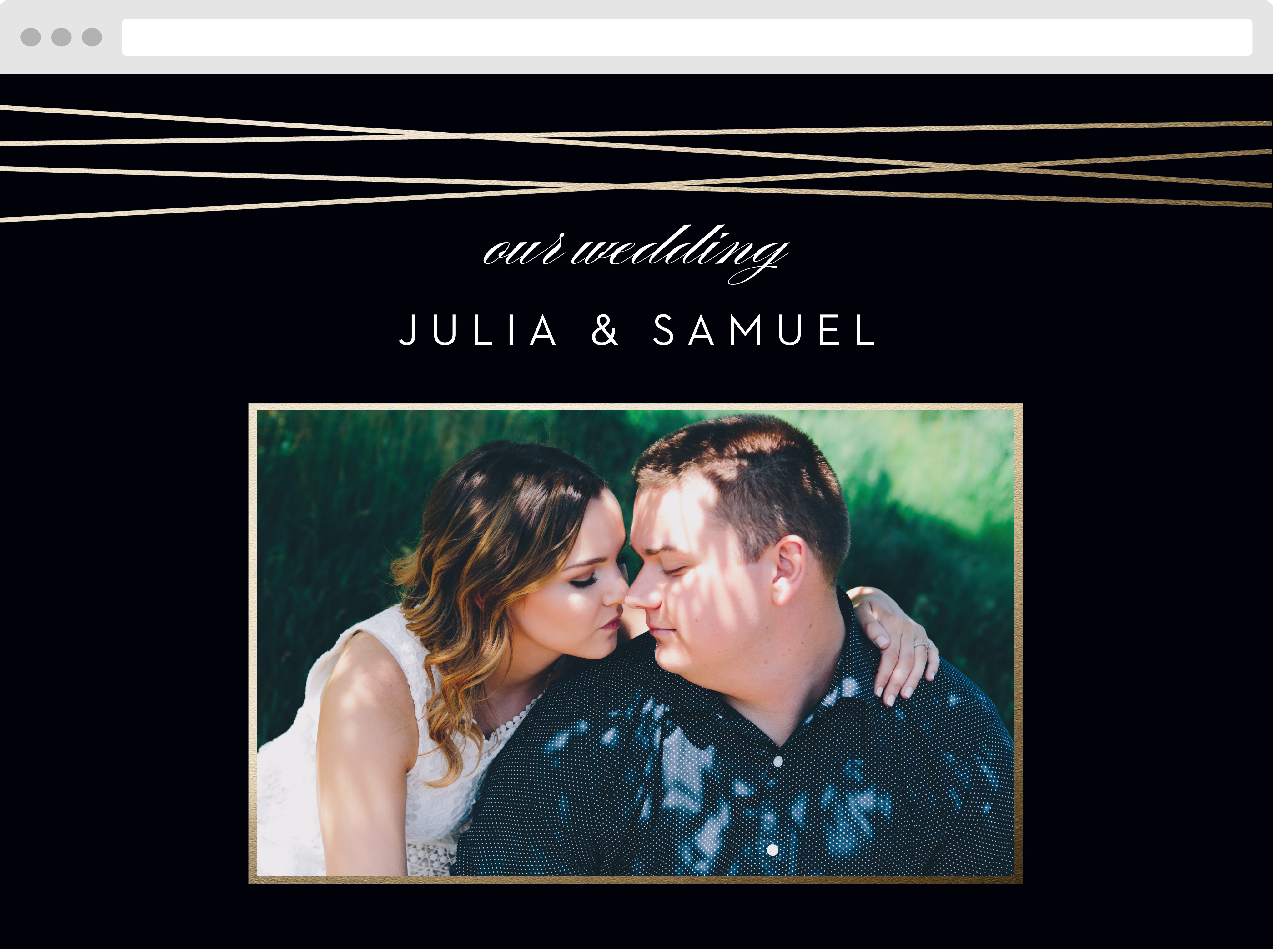 Cross Over Wedding Website