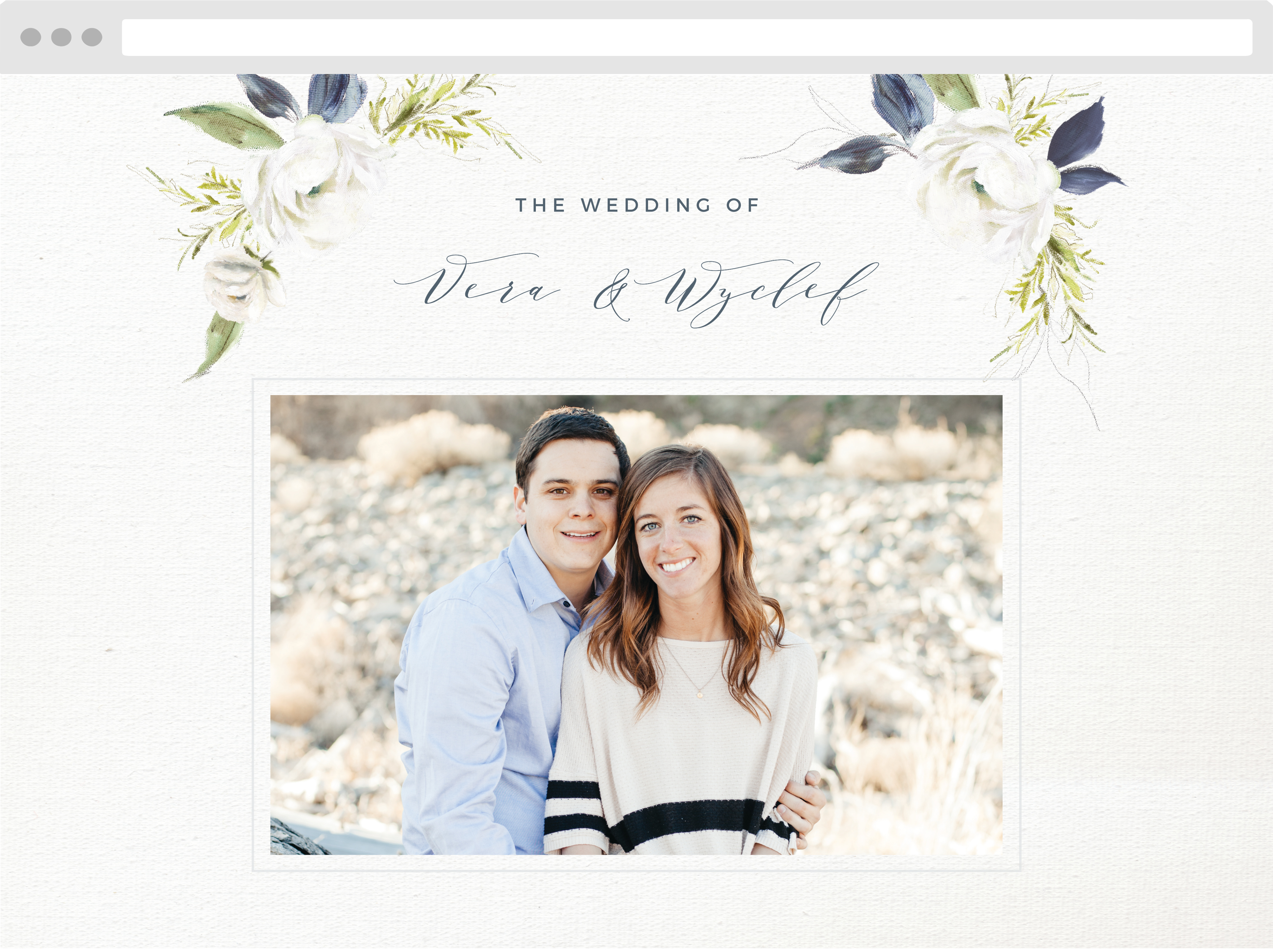 Oil Paint Textured Wedding Website