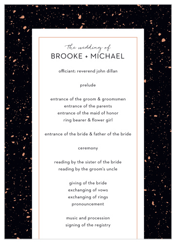 Detail each precious moment of your wedding ceremony for your guests with our Painted Book Wedding Programs.